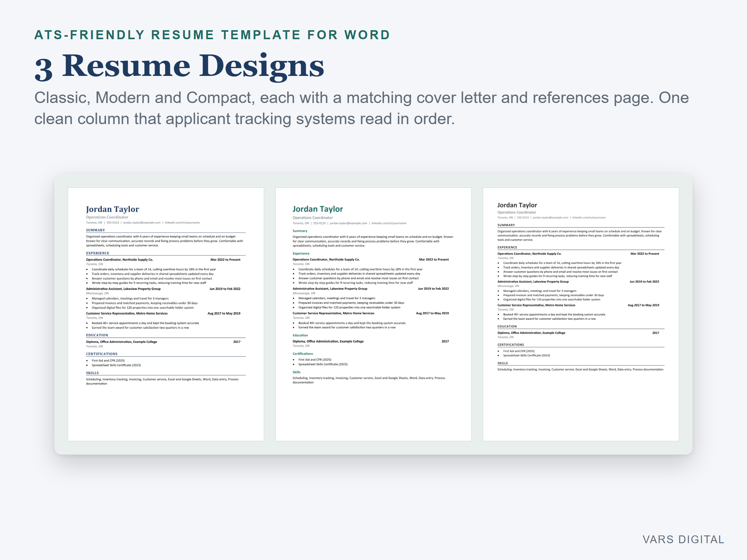 Resume Template (Word) preview